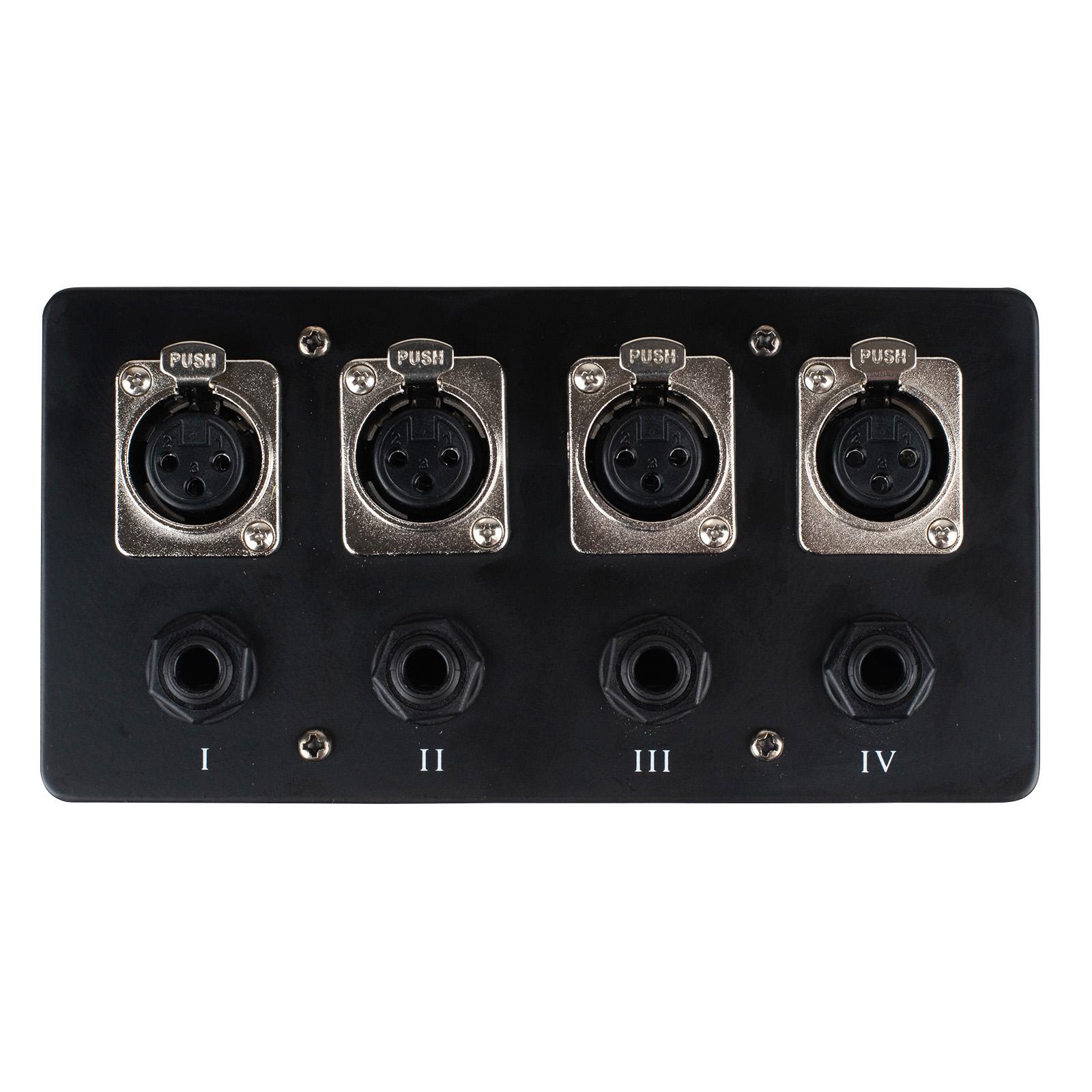 Floor / Surface Mount Stage Box with Four XLR Female and Four 1/4
